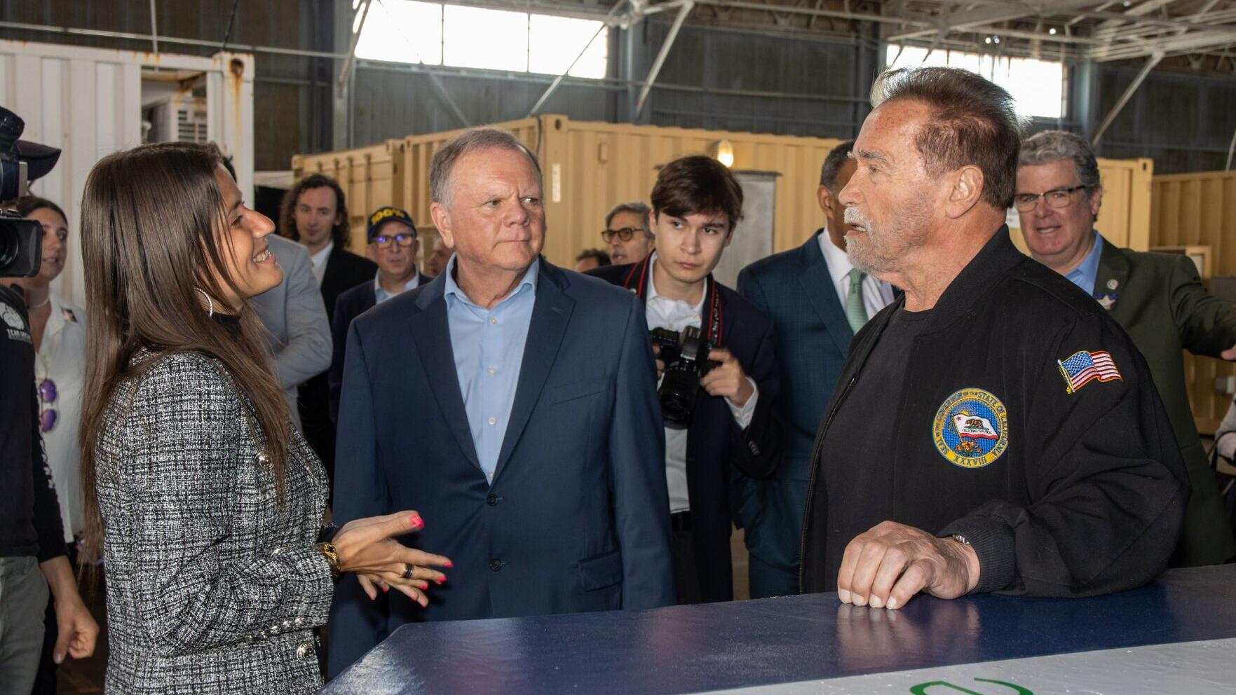 Inna Braverman, Terry Tamminen, and Arnold Schwarzenegger
