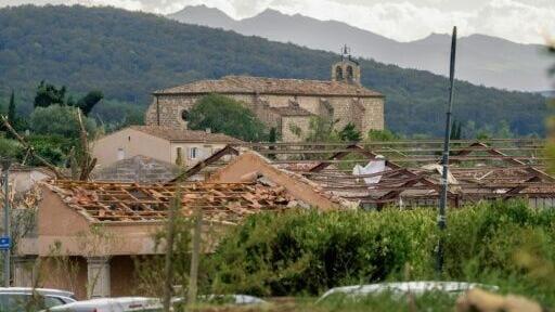 The tornado damaged 300 homes in the village of Pomas, in southwestern France, authorities said