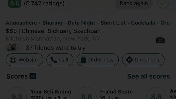Grubhub &amp; Beli integration