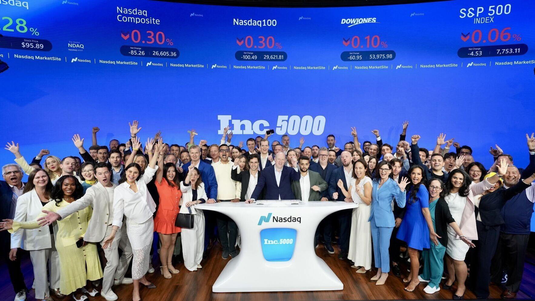 Inc. 5000 CEOs ring Nasdaq opening bell in NYC