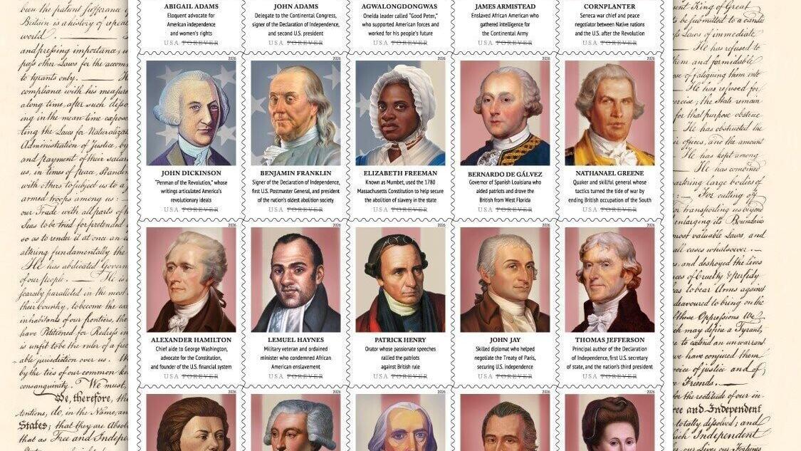 Meet Some of the People Who Shaped the Nation’s Story — USPS rededicates its Figures of the American Revolution stamps