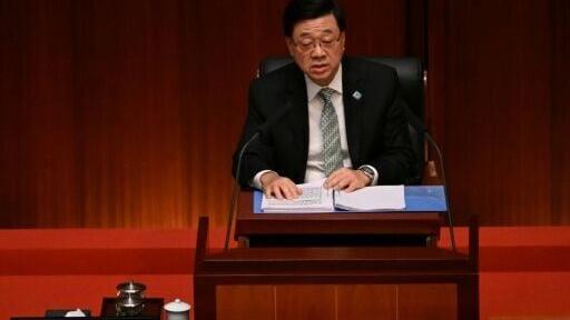 Hong Kong Chief Executive John Lee delivers Hong Kong's first five-year plan and his annual policy address at Central Government Offices chamber on September 16, 2026.