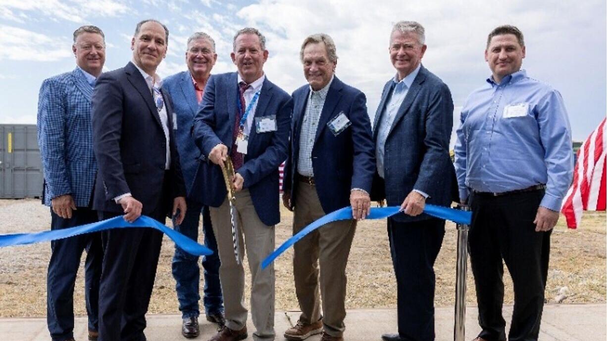 INL Ribbon Cutting - Left to right: Perpetua CEO Jon Cherry, INL Director John Wagner, Idaho Lt. Governor Scott Bedke, Bob Fox (INL), Idaho Congressman Mike Simpson, Idaho Governor Brad Little, Daniel Flynn (US Army)
