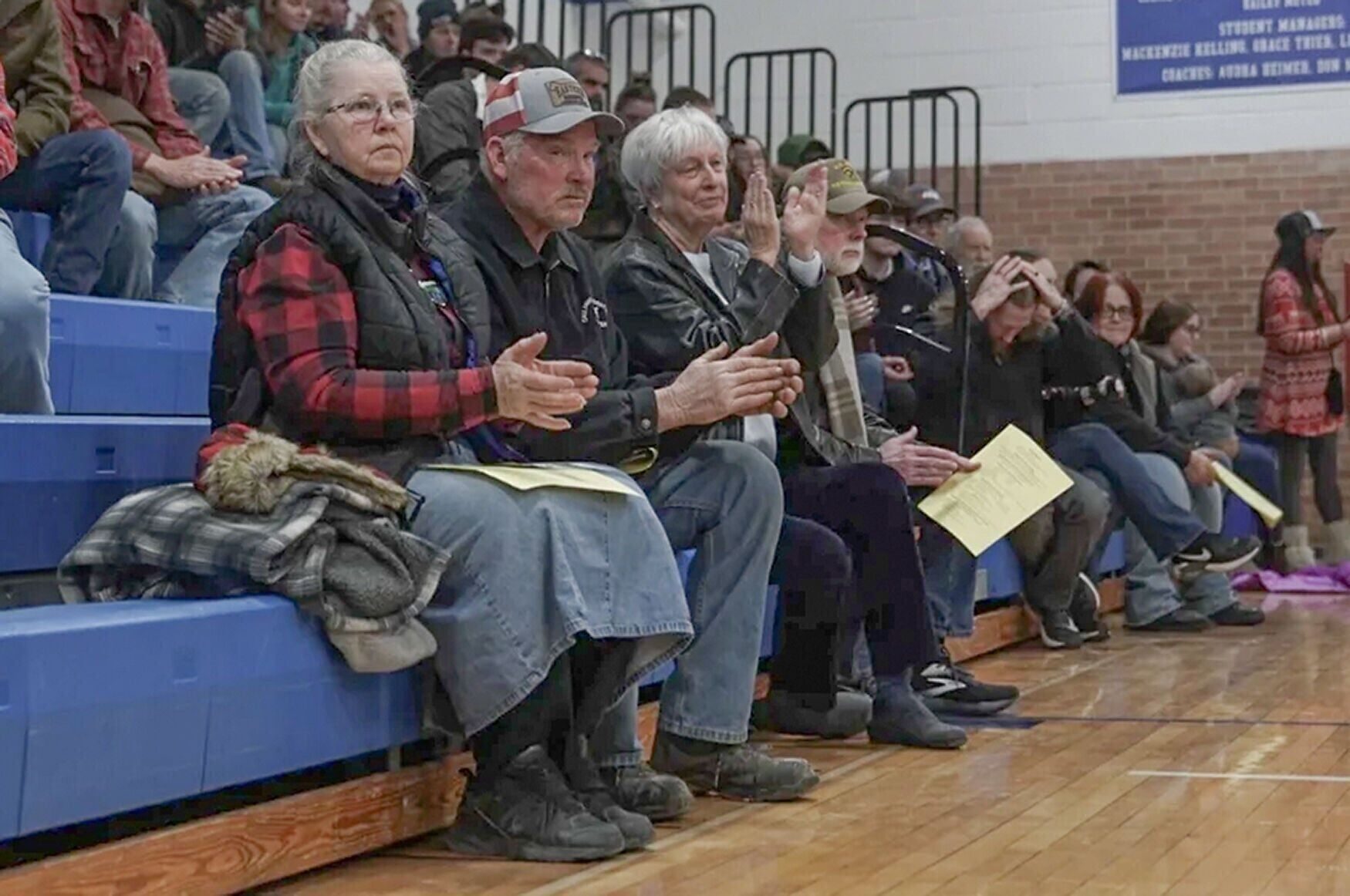Residents gather for a town hall meeting