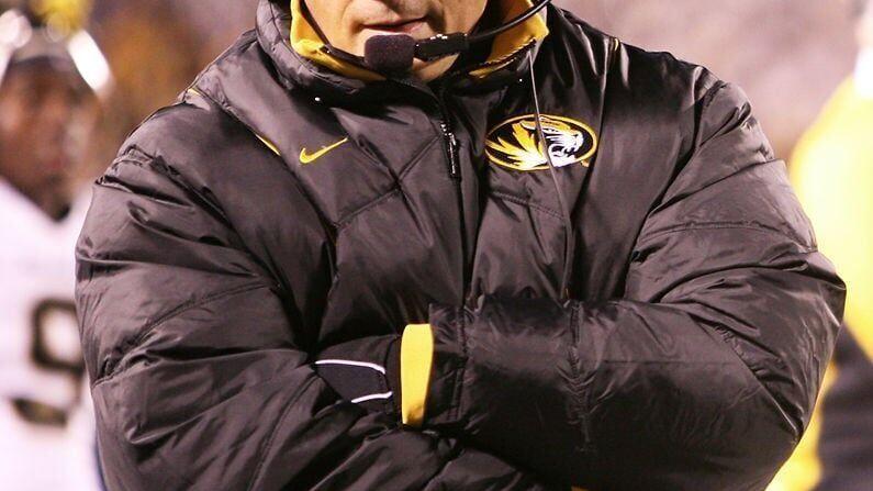 Gary Pinkel paces the sideline during a Border War game (copy) (copy)