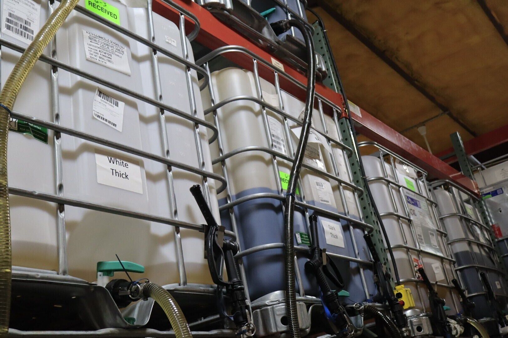 Olive oil bins