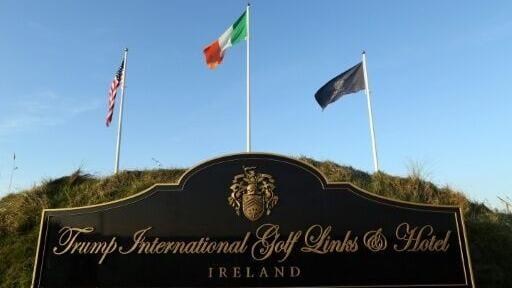 The Irish Open golf tournament is being held at Trump's luxury resort in Doonbeg, on the west coast of Ireland