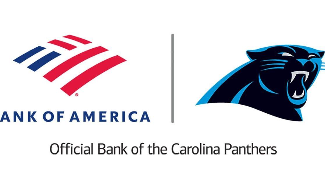 Bank of America Official Bank of the Carolina Panthers logo