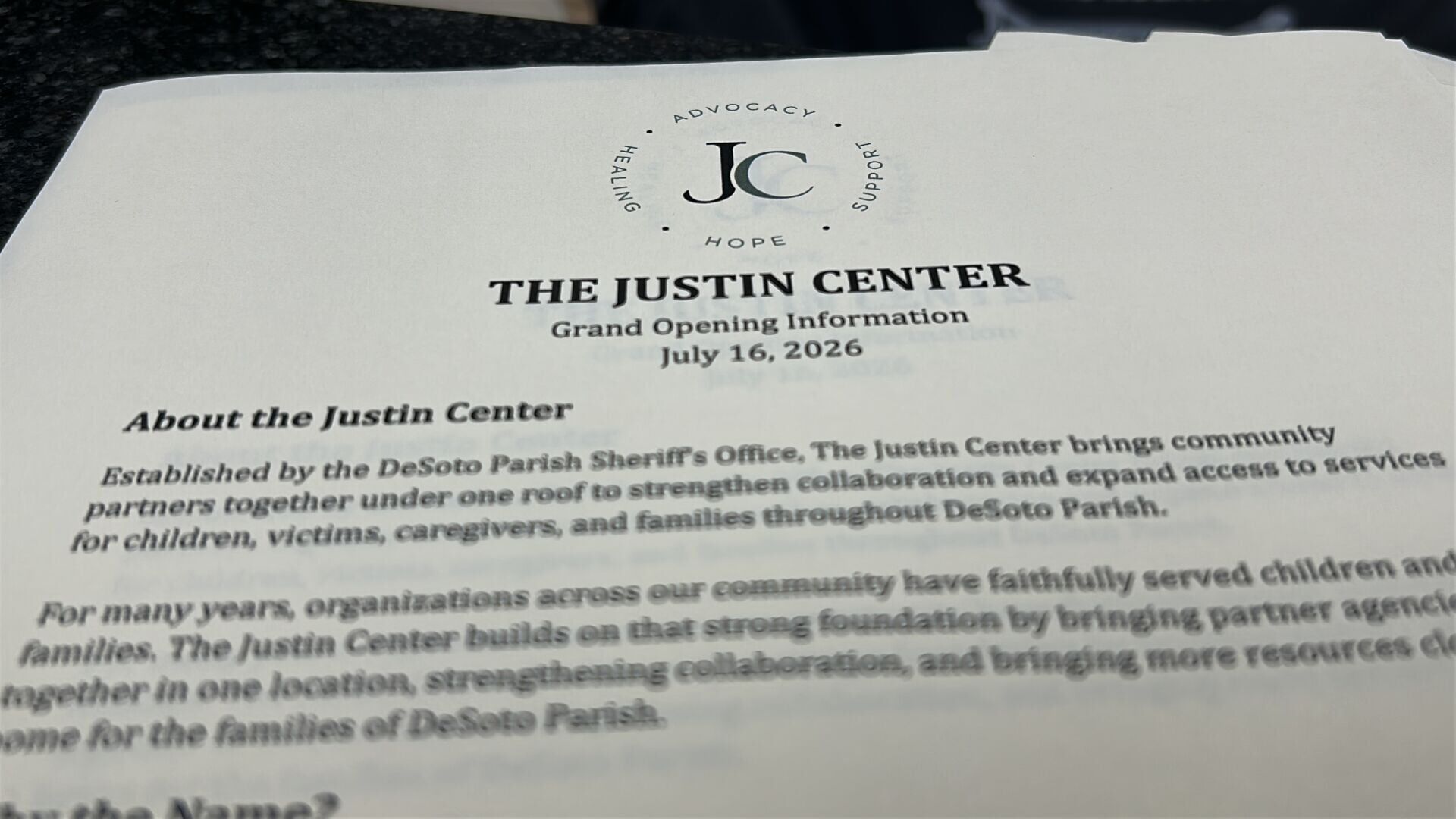 The Justin Center info