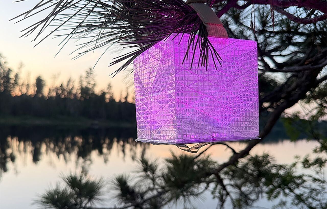 purple solar lantern
