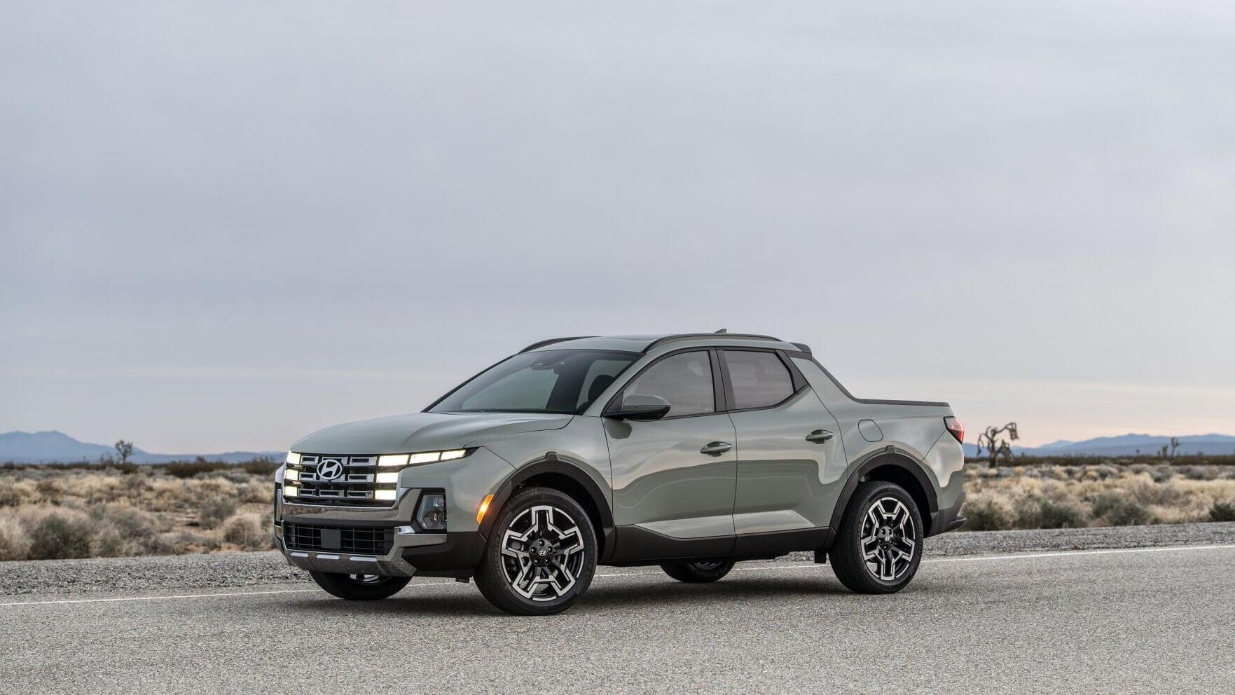 The Hyundai Santa Cruz is photographed in Mojave, Calif. on Nov. 16, 2025.