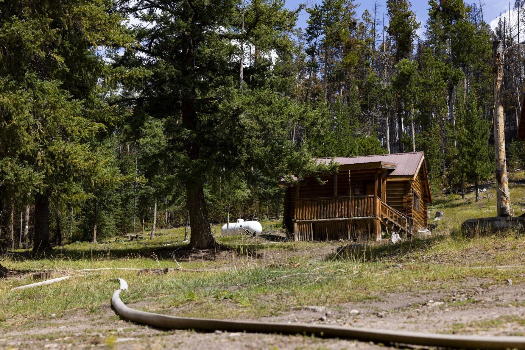 Fire damage from the Sand Creek fire at Elkhorn Hot Springs