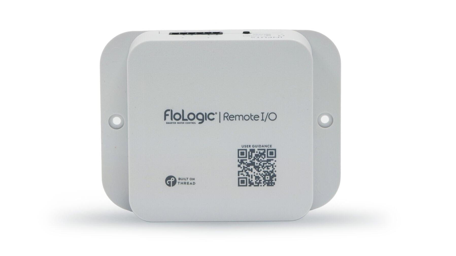 The Remote I/O module enables wireless communication between FloLogic systems and third-party water-using devices, plumbing controls, alarm systems and home automation platforms.