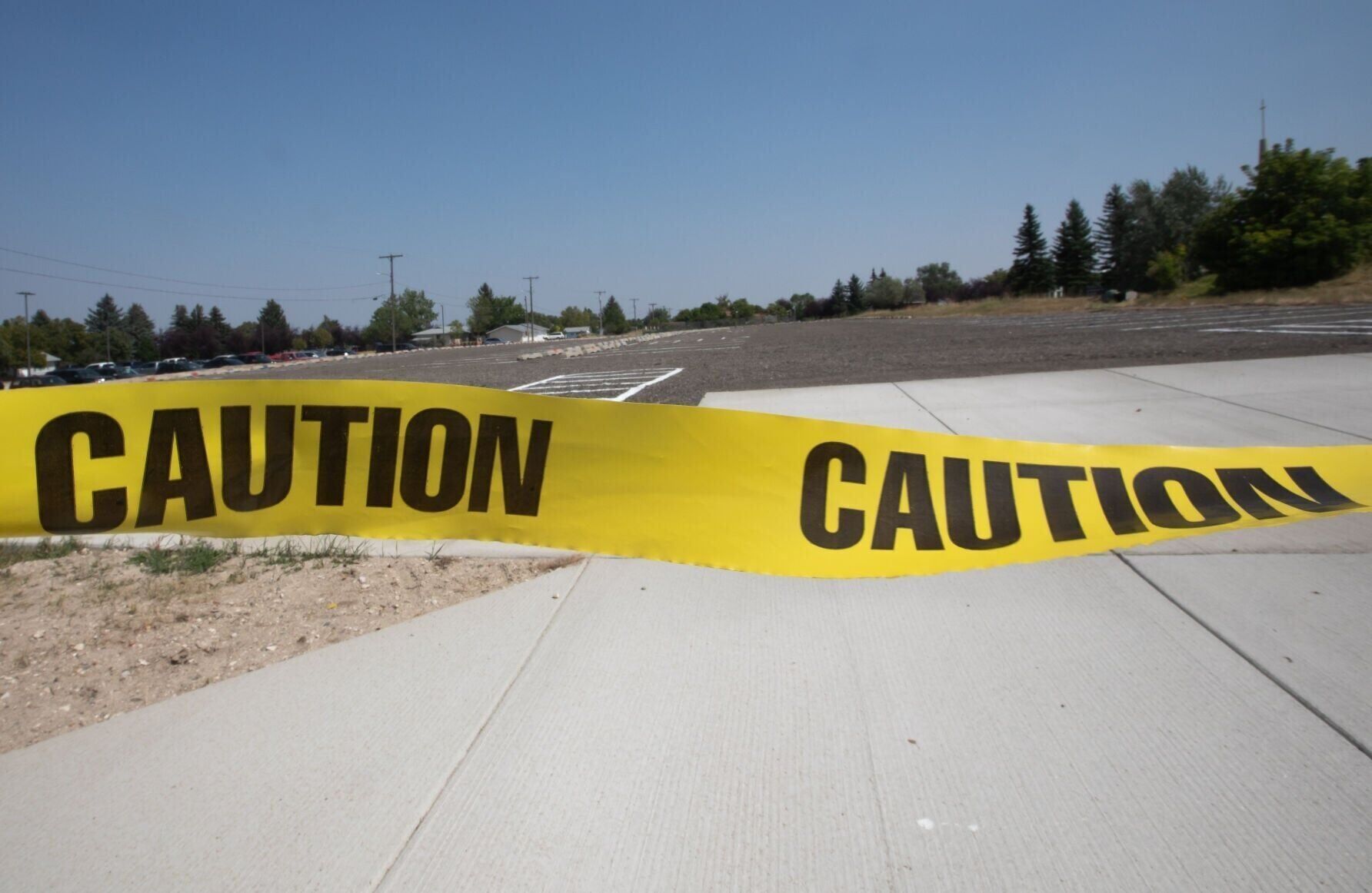 Temporary Helena High School parking lot