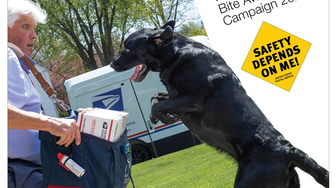 El Servicio Postal da a conocer las principales ciudades y estados con mayor número de ataques de perros a los carteros. (PRNewsfoto/U.S. Postal Service)