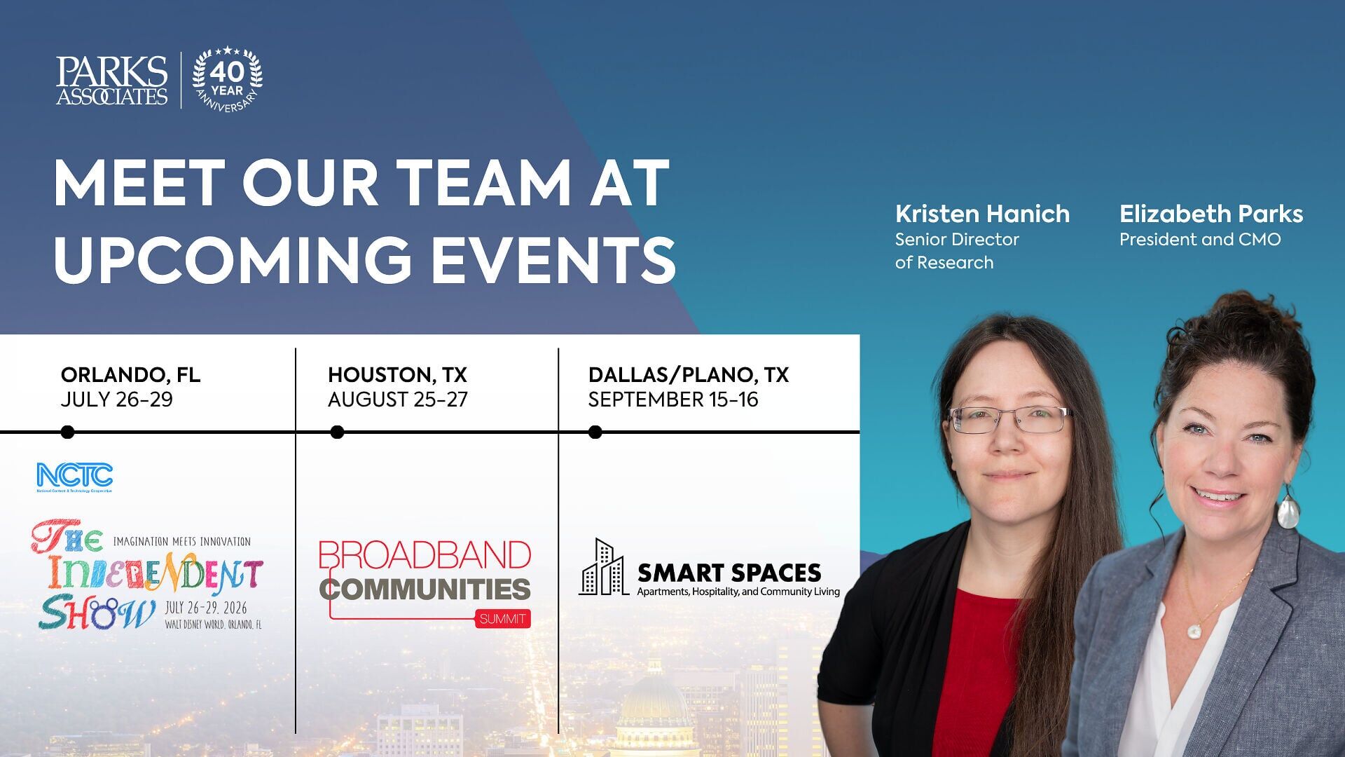 Meet our Team at Upcoming Events