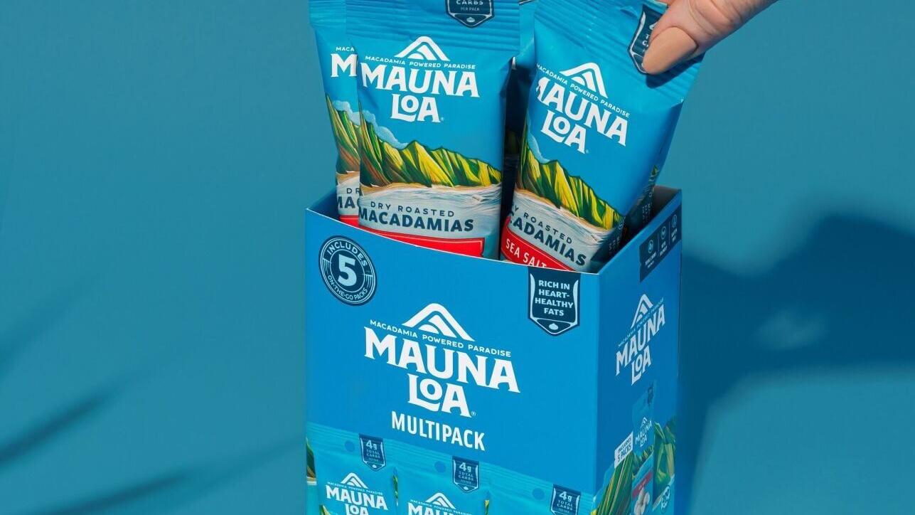 Each individual, one-ounce pack of Mauna Loa Sea Salt Macadamia Nuts is perfectly portioned for busy days, packed lunchboxes, family snacking moments and everything in between.