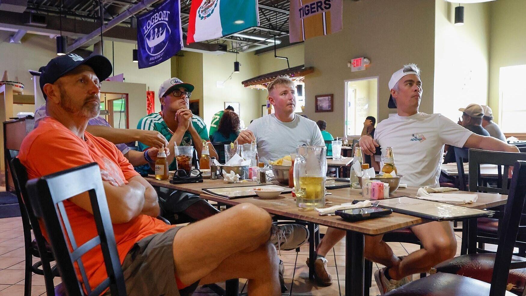 From left, Tony Van de Riet, Alberto Barba, Aidan Bukowsky and Steve Schuh watch