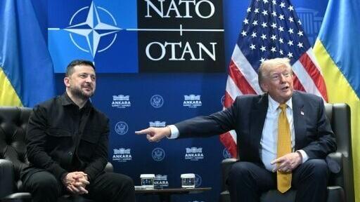 Ukraine's President Volodymyr Zelensky last met US President Donald Trump on the sidelines of the NATO Summit in Turkey