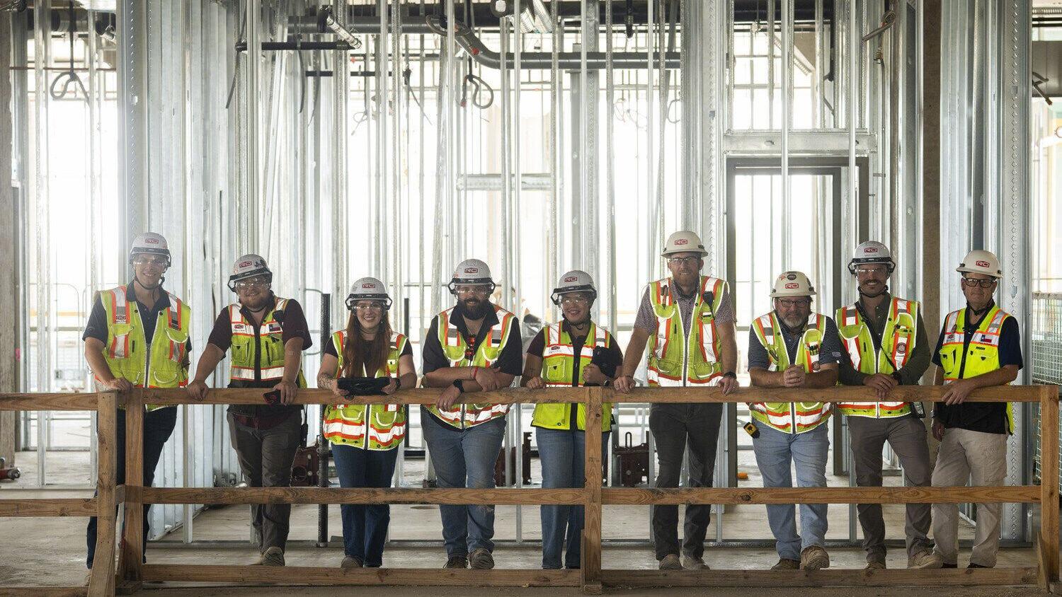 Rogers-O'Brien team members at the Central Health Hancock project in Austin, Texas.