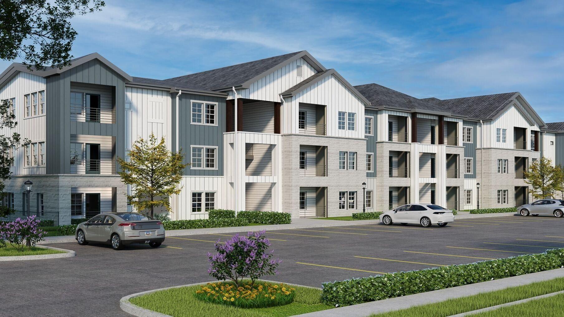 Rendering of The Lucille, a 240-unit multifamily community to be developed in Fredericksburg, Texas.
