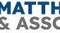 Matthews &amp; Associates logo with stylized blue and gray 'MA' initials on the left, and blue and gray 'Matthews &amp; Associates' on the right.