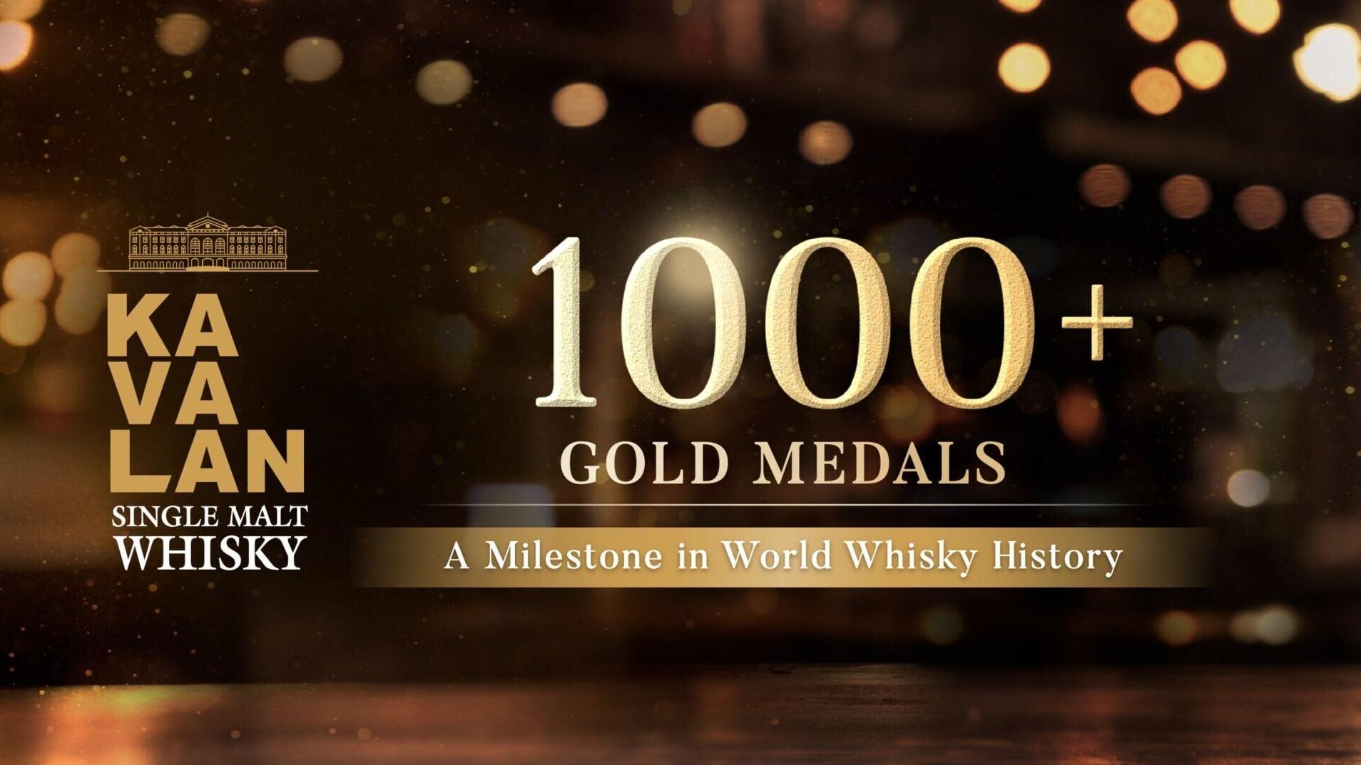 Kavalan Whisky reaches 1,000 gold medals, marking a new milestone in world whisky history.