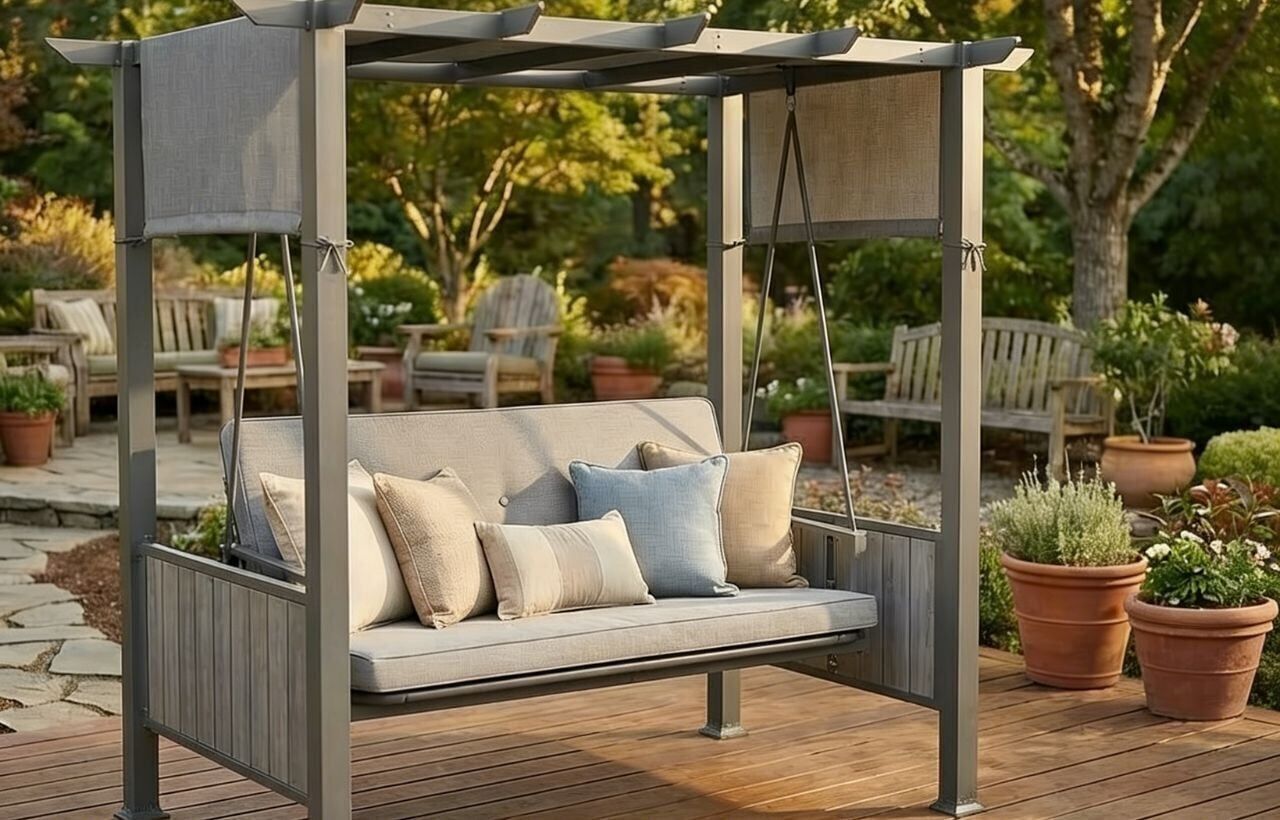 Patio swing and daybed lounger
