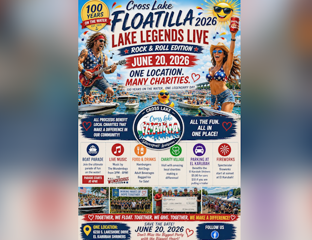 Schedule of events at the Cross Lake Floatilla
