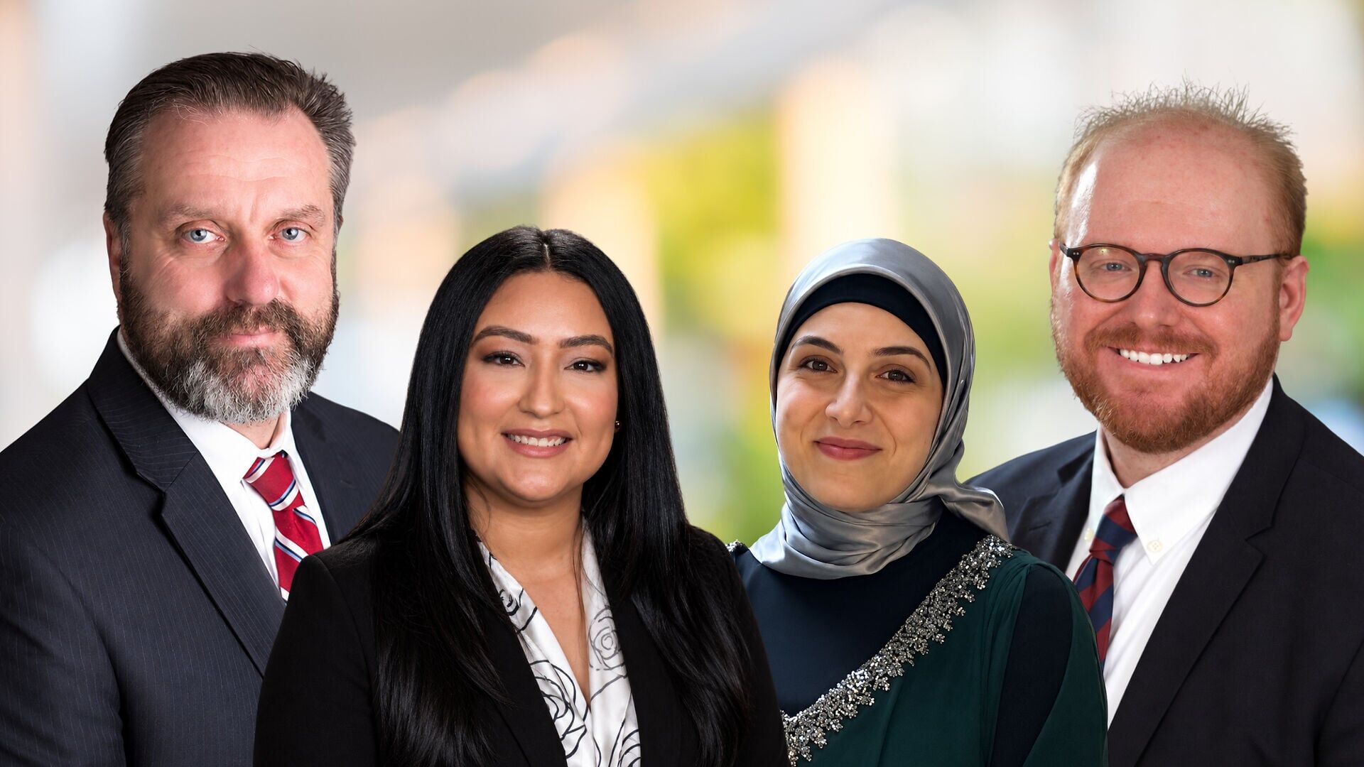 Scarinci Hollenbeck welcomes four new attorneys to the firm. Pictured, left to right: Denis G. Murphy, Partner, Public Law; Kimberly Diaz, Associate, Public Law; Serene N. Hozien, Associate, Public Law; and Michael B. Mietlicki, Counsel, Litigation.