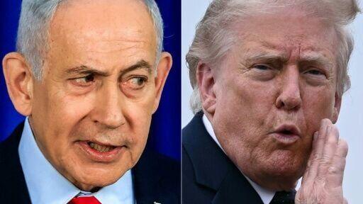 Right-wing Israeli Prime Minister Benjamin Netanyahu (L) faces flagging popularity ahead of elections in October and his relationship with US President Donald Trump is under strain recently