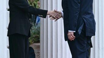 Irish President Connolly greets Trump