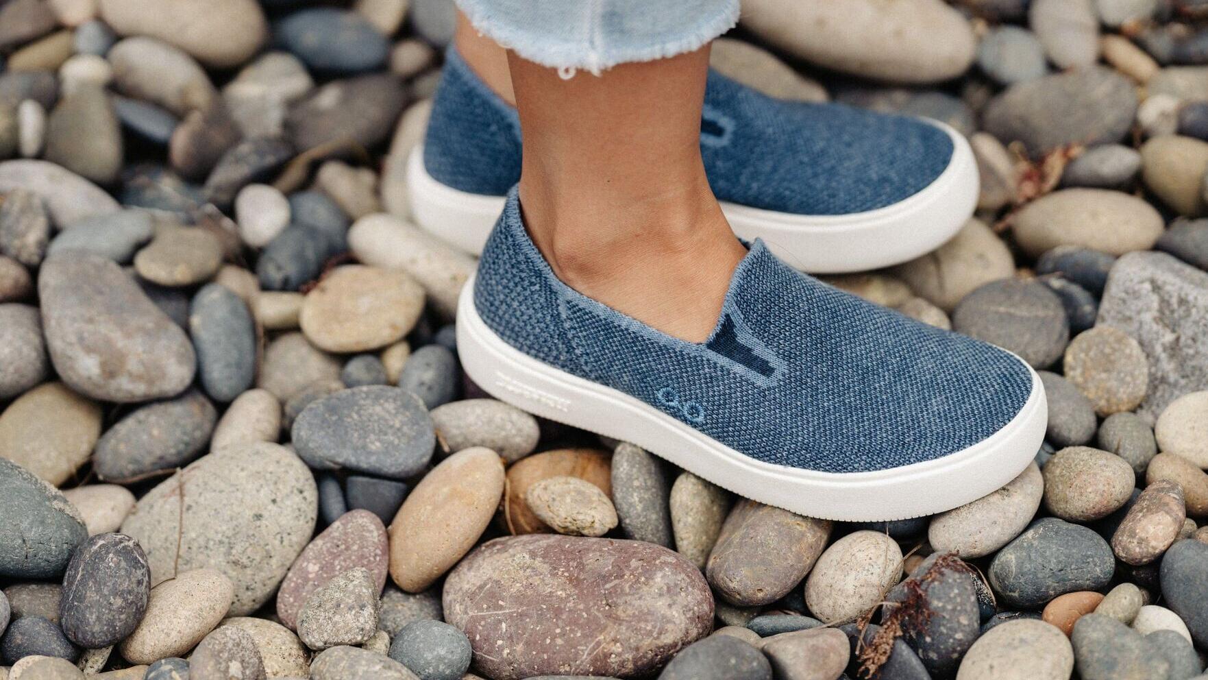 BLUEVIEW® footwear made with Algenesis's plant-based, biodegradable Soleic® material.