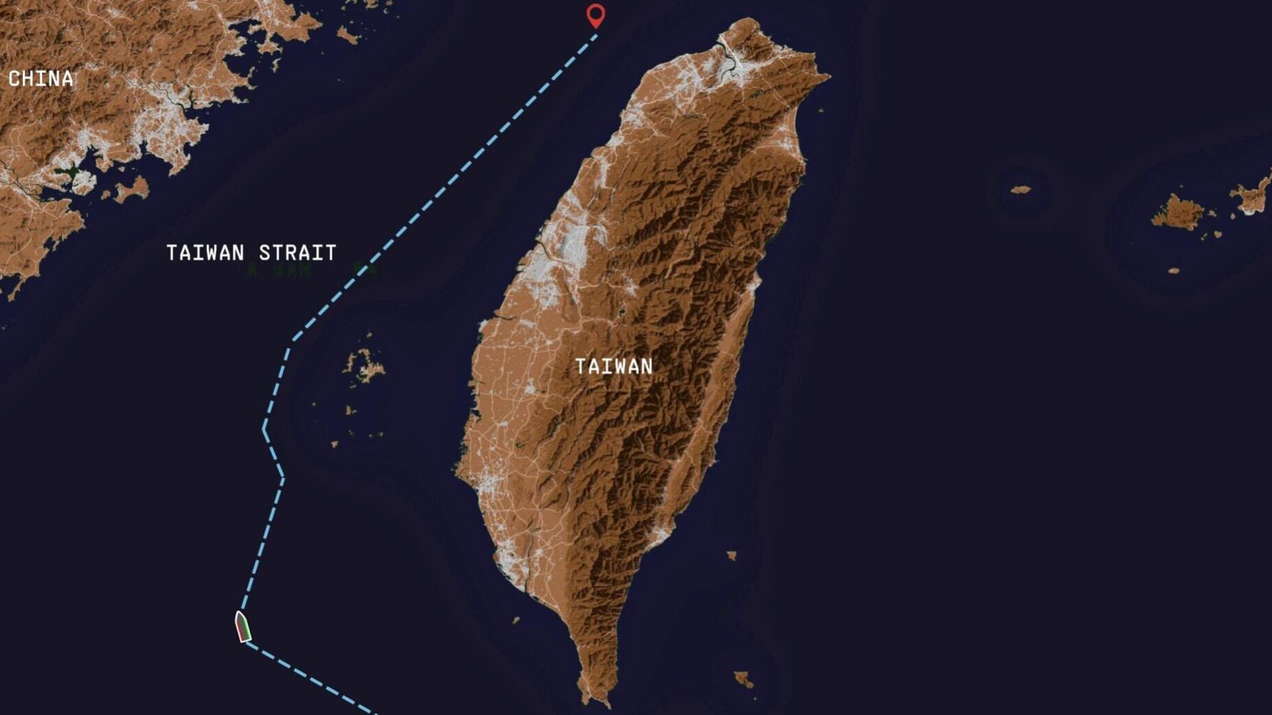 Seasat’s Lightfish voyage through the Taiwan Strait.