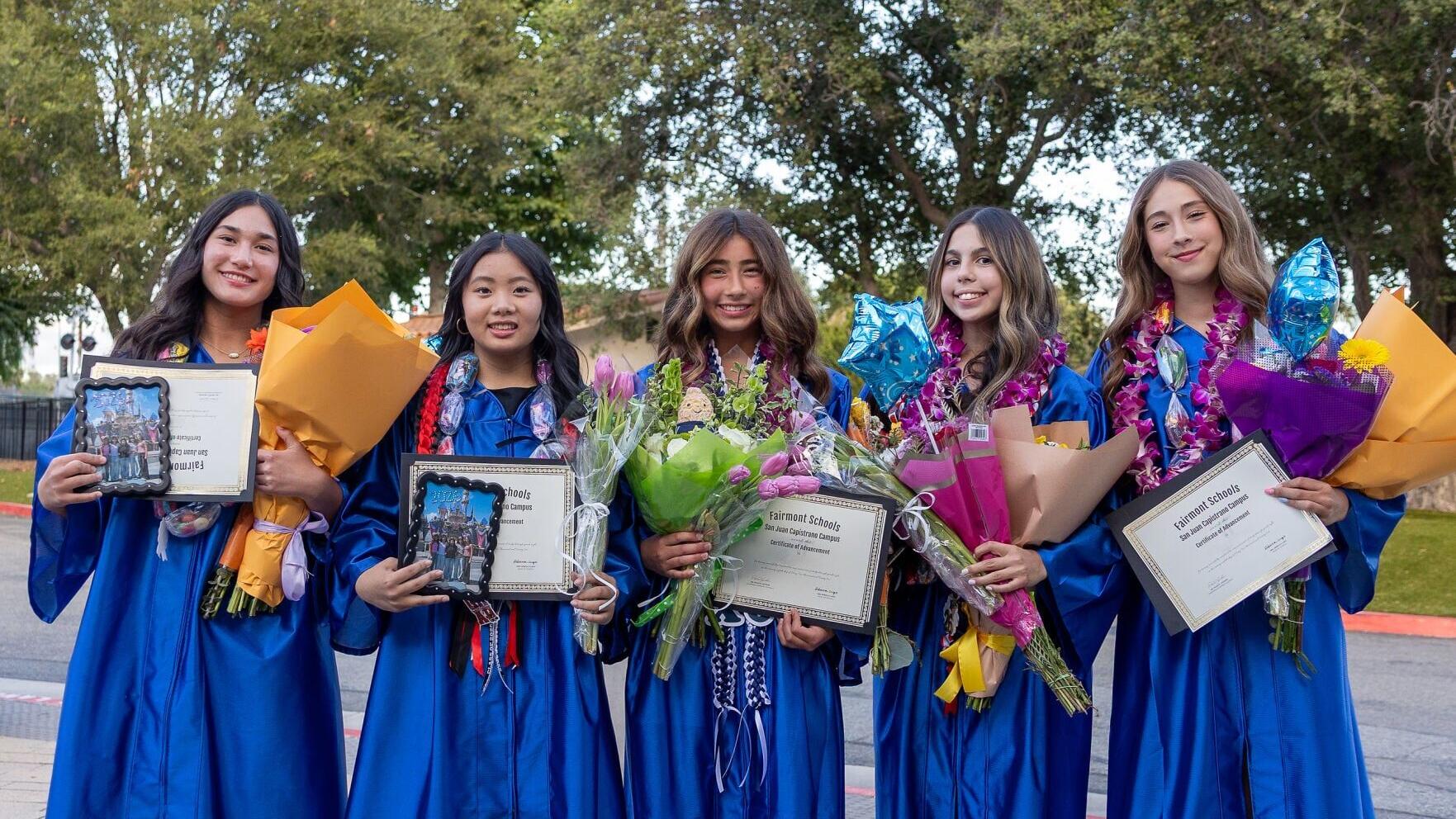 Graduates of the Fairmont San Juan Capistrano Class of 2026 celebrate as they prepare to head off to their high school of choice.