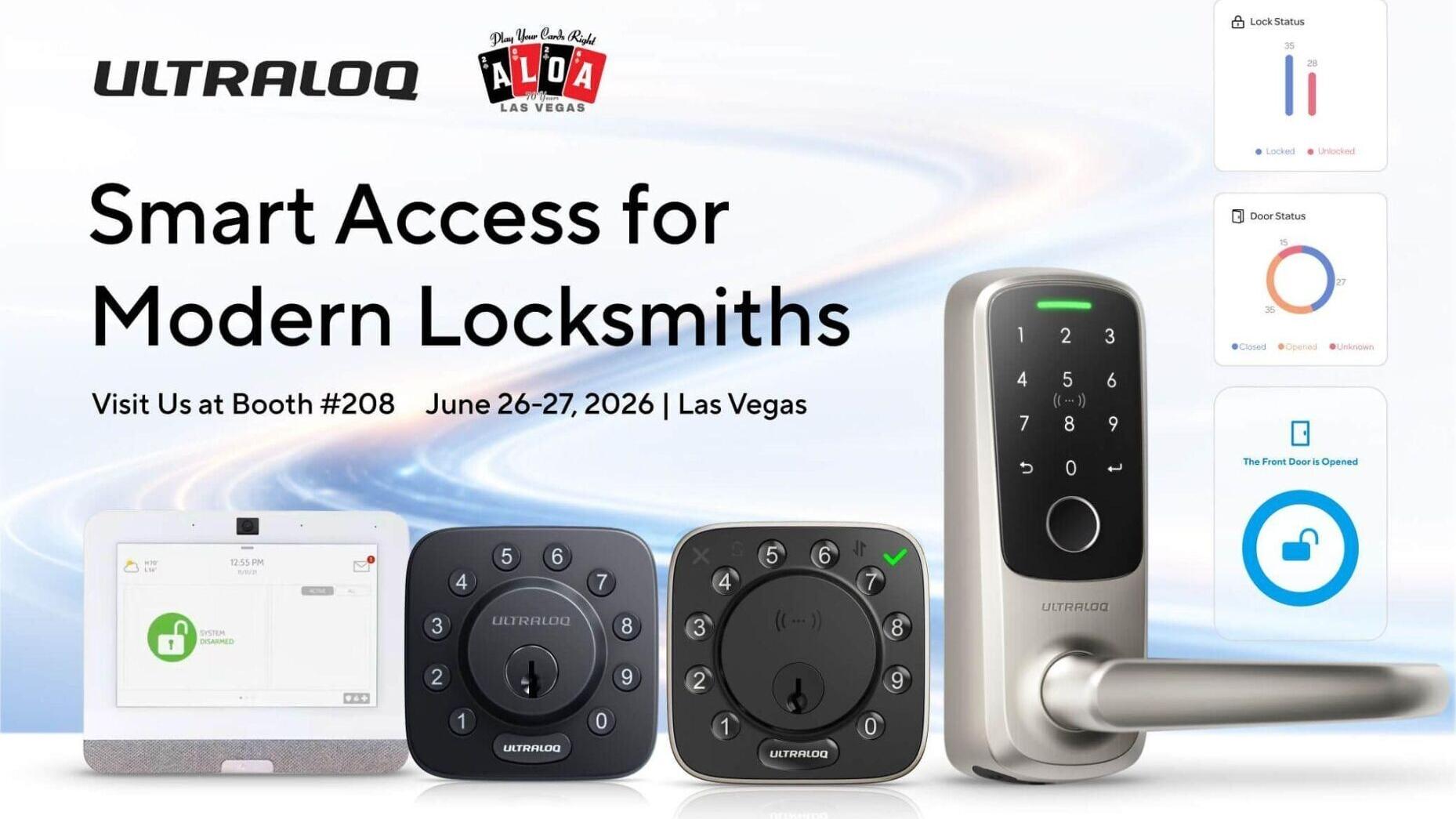 Ultraloq ALOA 2026 Smart Access Locksmiths Booth 208