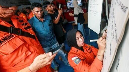Rescuers battled waves of up to 2.5 metres (8.2 feet) to reach the stricken ferry