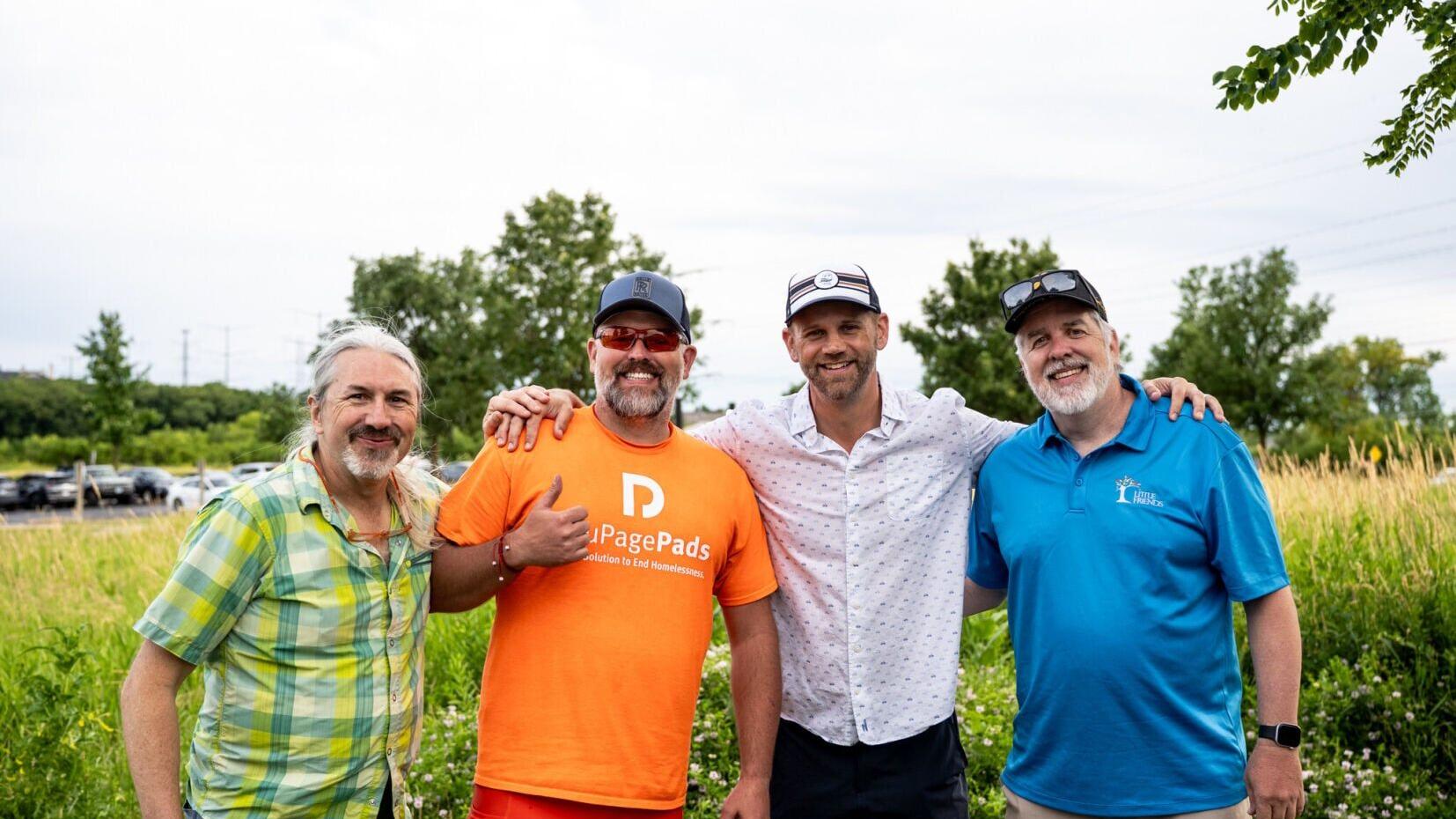 From left, Grow Wellness Foundation Board Member Jeff Gross, DuPagePads Chief Development Officer Chad Pedigo, IntentGen Financial Partners Founding Partner and Wealth Advisor Zac Larson, and Little Friends Chief Development Officer Jason Altenbern gath...