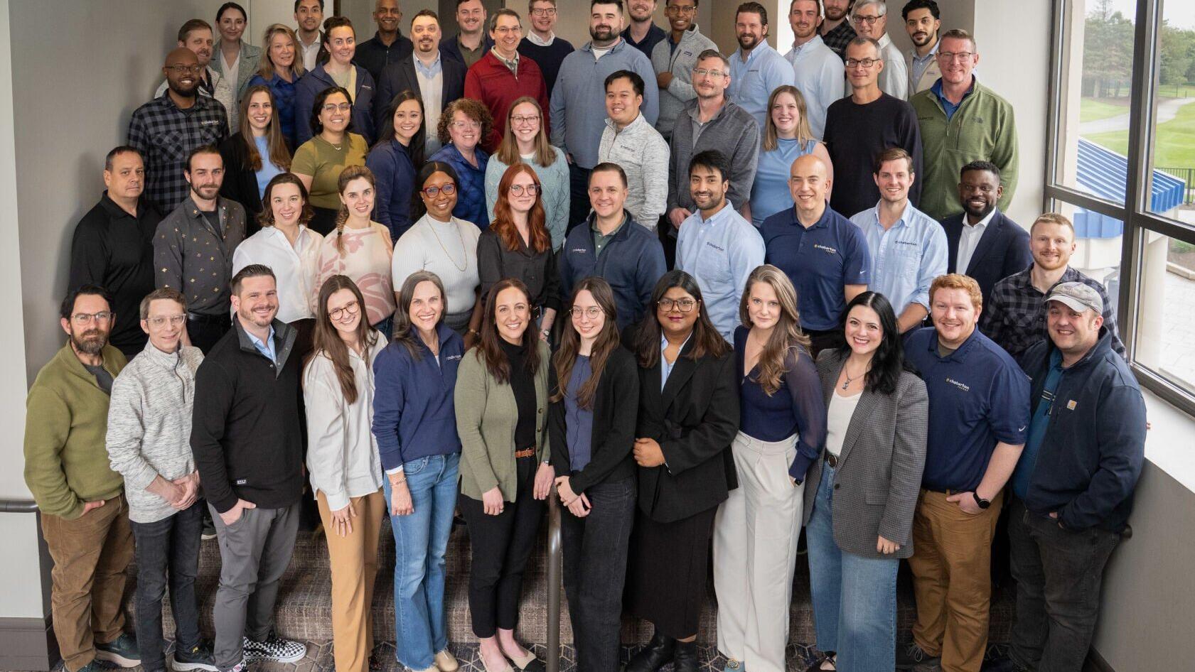 The team behind Chaberton Energy, during a company retreat in Illinois.