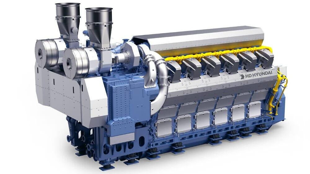 HD Hyundai Heavy Industries’ H54GV HiMSEN gas engine for land-based power generation