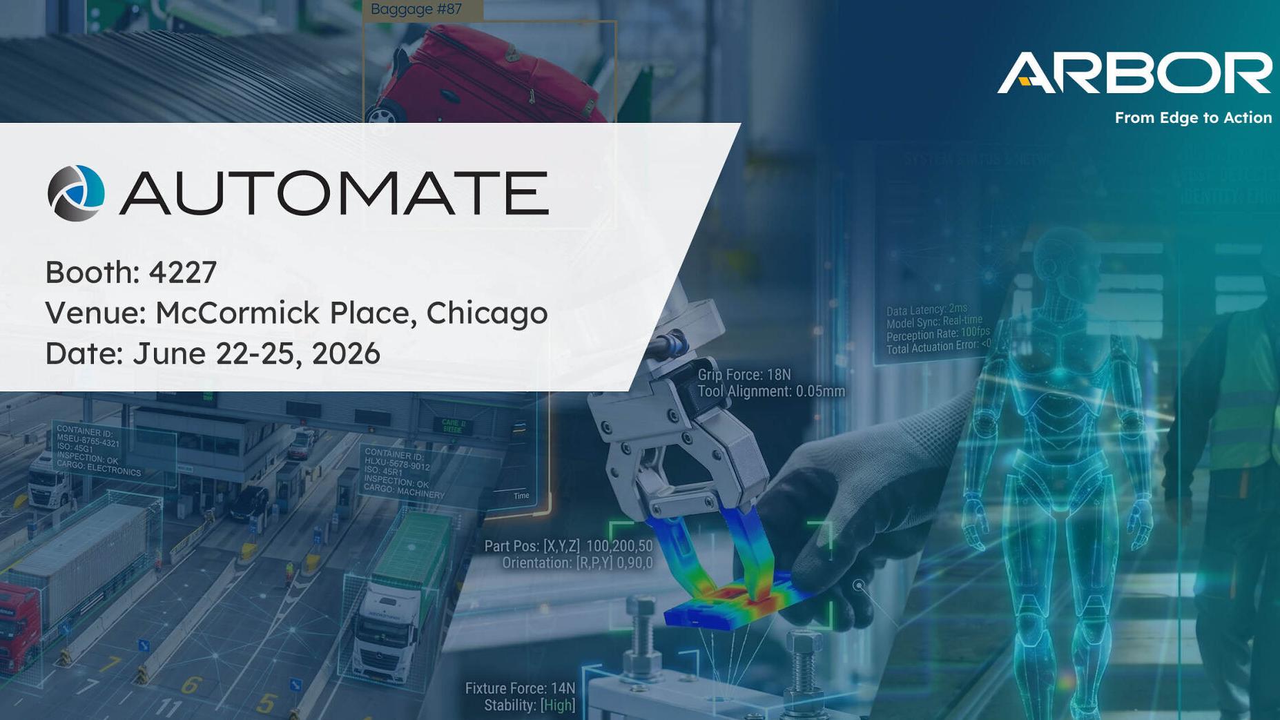 ARBOR Technology showcases Intel Panther Lake-powered Edge AI and Physical AI solutions at Automate.