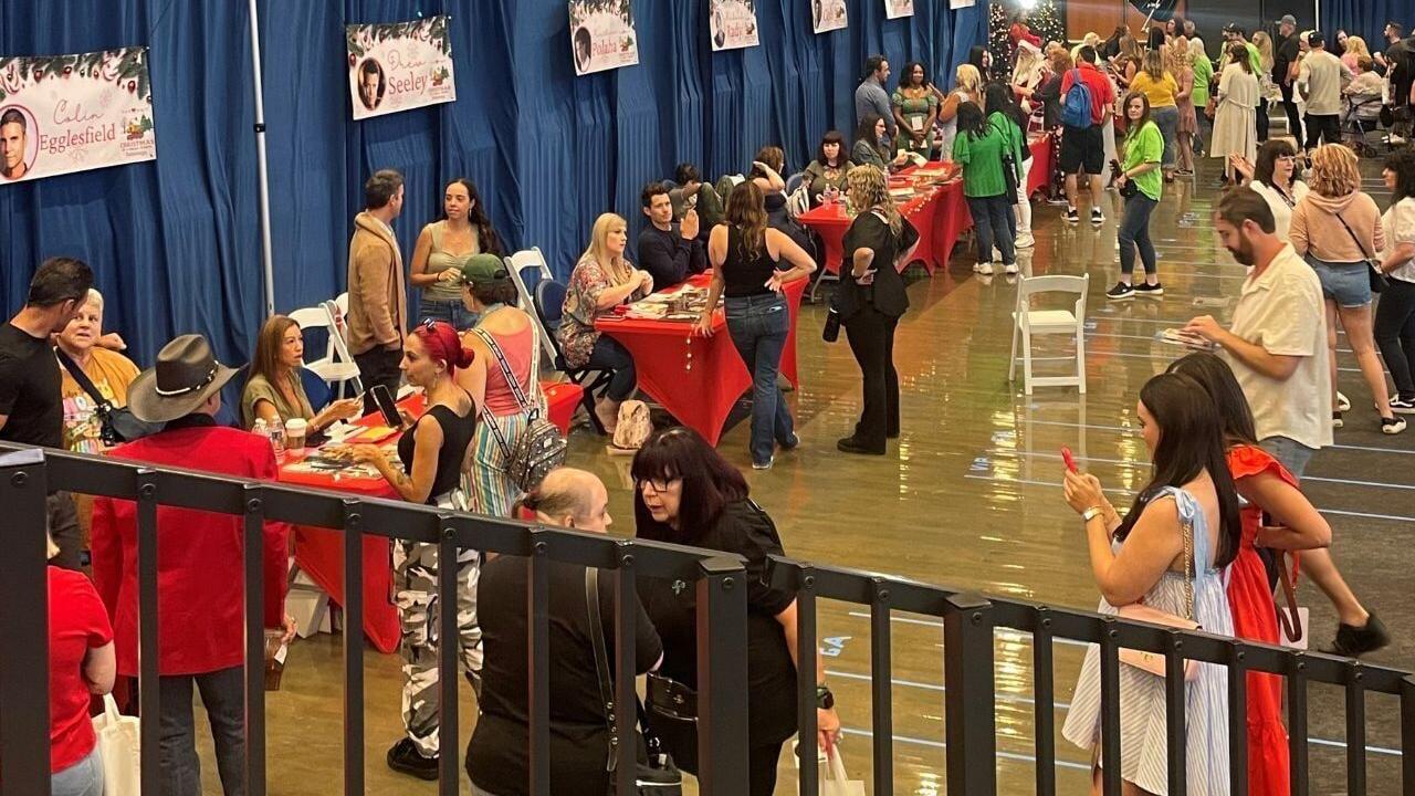 Small town meet and greet for Hallmark Christmas in July