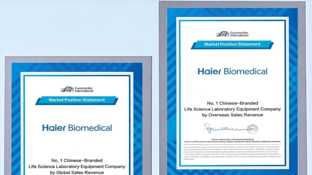 Haier Biomedical Achieves Double No. 1 Ranking in Euromonitor’s Global Life Science Lab Equipment Report, Caps Three-Phase Global Expansion