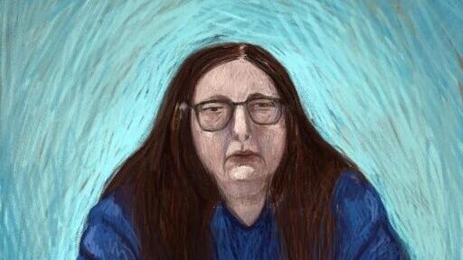 This handout sketch by artist Anita Lester dated August 19, 2026, depicts convicted murderer Erin Patterson on a video screen at the Supreme Court of Victoria as she watches proceedings from prison in Melbourne, during an appeal against her conviction f...