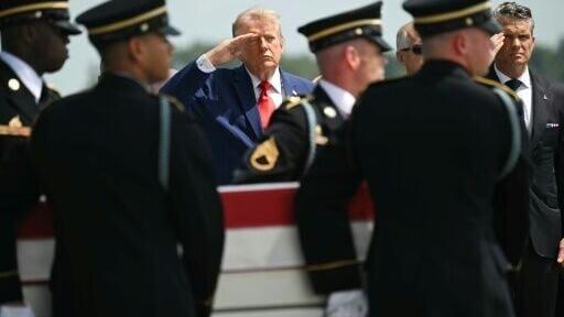 President Donald Trump has attended the 'dignified transfer' of several US troops killed in the Iran war