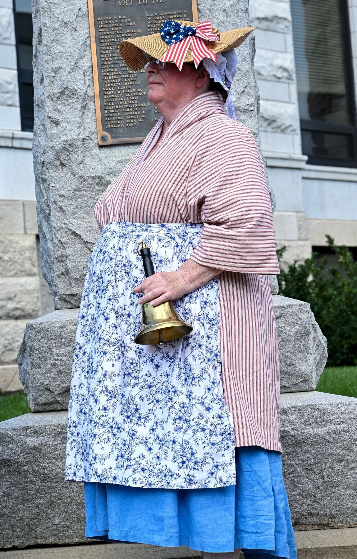 Debbie Baker portrays the bellringer