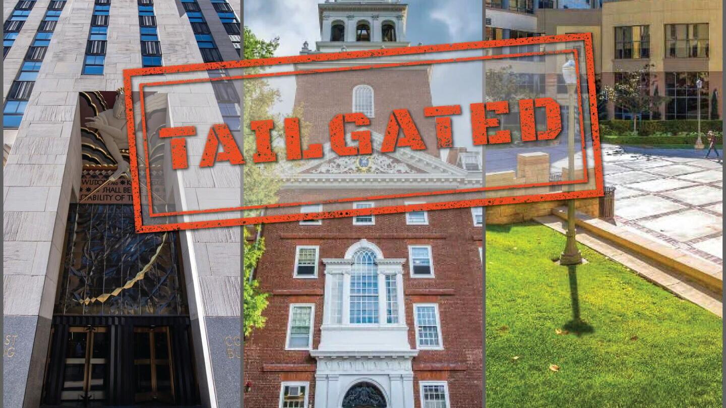 Tailgated; Harvard, UCLA, 30 Rock