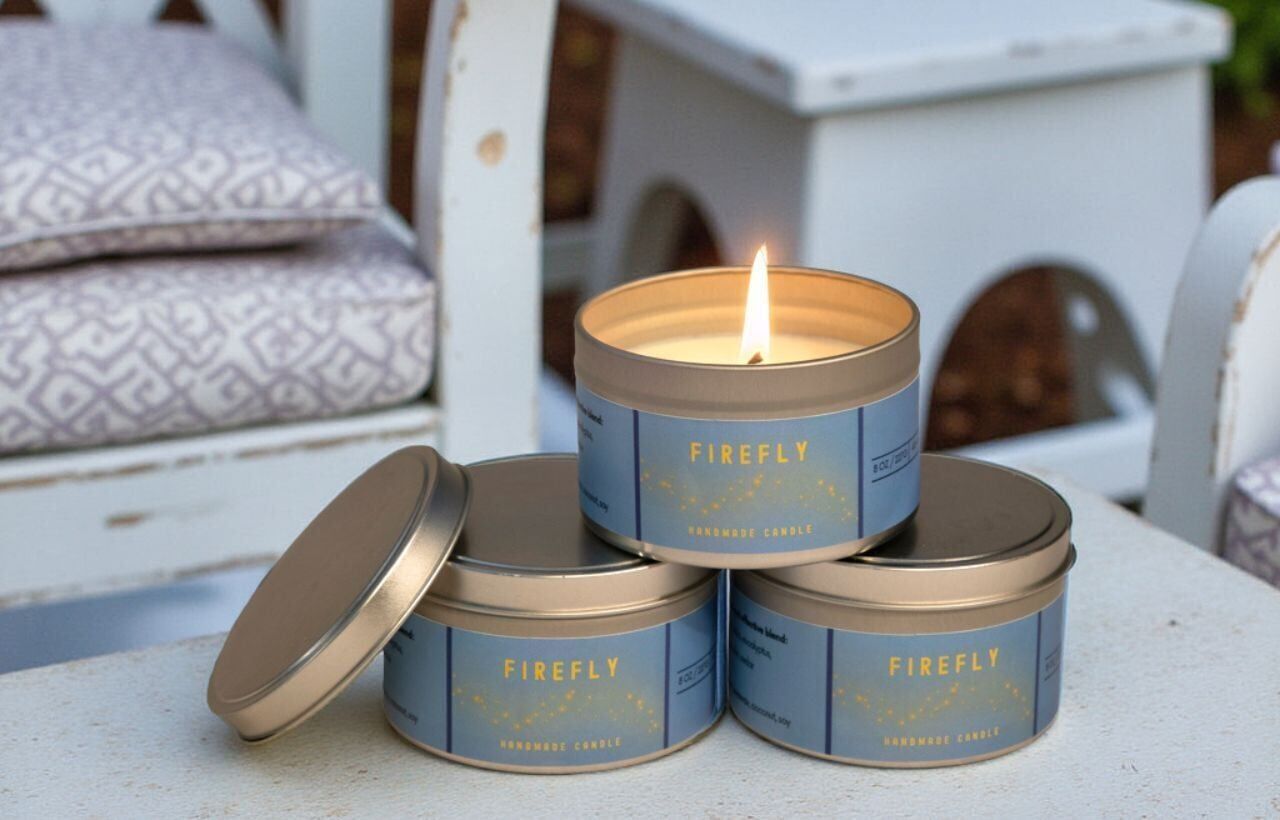 designer citronella candle set