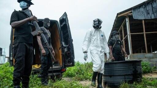 The lab sat on an acre of land in a forest that straddles the border of Abidagba and Iroto villages