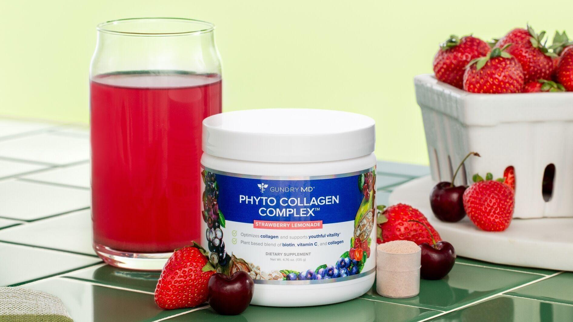 Gundry MD Phyto Collagen Complex was designed to support multiple aspects of beauty, strength, mobility, and healthy aging using plant-based collagen-support nutrients.